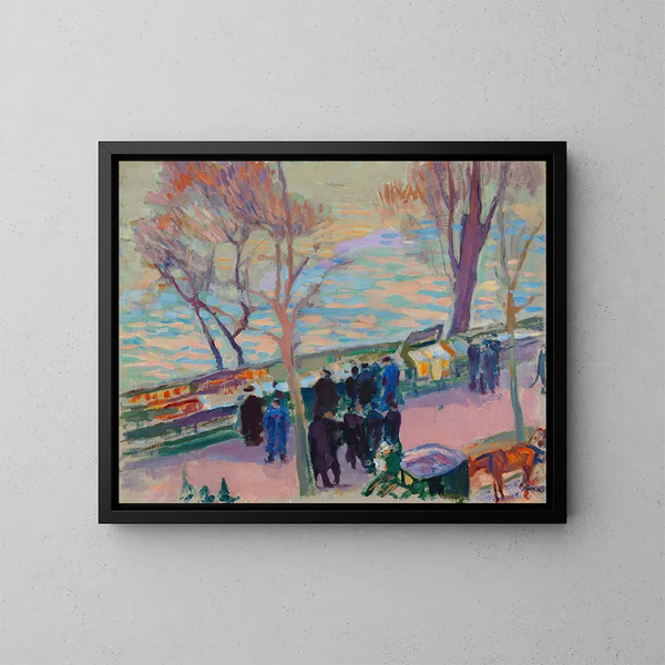 Bords de la Seine - Magnus Enckell — kehystetty taideteos seinällä