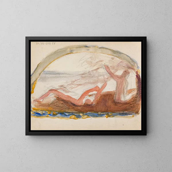 Esquisse pour l'œuvre Âge d'or - Magnus Enckell — kehystetty taideteos seinällä