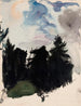 Un paysage d'épinettes noires - Magnus Enckell — näkymä teoksesta