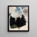 Un paysage d'épinettes noires - Magnus Enckell — kehystetty taideteos seinällä