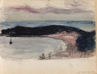 Merimaisema ja luonnos lahdesta - Magnus Enckell — näkymä teoksesta