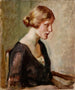 Portrait de Mlle Barbara Lagerborg - Magnus Enckell — näkymä teoksesta