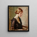 Portrait de Mlle Barbara Lagerborg - Magnus Enckell — kehystetty taideteos seinällä