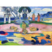 Maalauksen jäljennös Paul Gauguinin Mahana no atua (jumalan päivä)