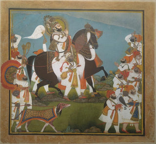 Maharana Bhim Singh et sa suite partent à la chasse - Chokha
