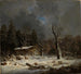Maison de forêt dans la forêt d'hiver - Heinrich Brückel — näkymä teoksesta
