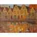 Maalauksen jäljennös Maisons à Bruges - Henri Le Sidaner