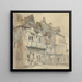 Maisons à Dieppe - David Roberts — kehystetty taideteos seinällä