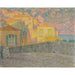 Maalauksen jäljennös Maisemat, joissa on auringonpaisteisia taloja, Villefranche-sur-Mer - Henri Le Sidaner