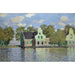 Maalauksen jäljennös Talot joen rannalla Zaan - Claude Monet