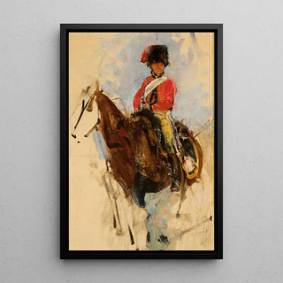 Maksymilian Gierymski - Sketch of a horseman hussar.webp
