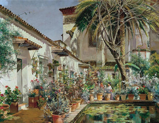ensimmäinen atrium Santa Paula -luostarissa Sevillassa - Manuel García y Rodríguez — näkymä teoksesta