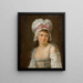 Portrait d'une femme avec un foulard blanc - Marc Antoine Bilcocq — kehystetty taideteos seinällä