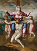 Pietà kahdella enkelillä - Marcello Venusti — kehystetty taideteos seinällä