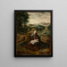 Marie with the Child sitting in a landscape - Marcellus Coffermans — kehystetty taideteos seinällä