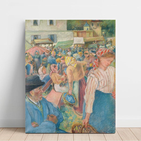 Marché à la volaille, Pontoise - Camille Pissarro | Reproduction Tableau Décoration murale affiche copie