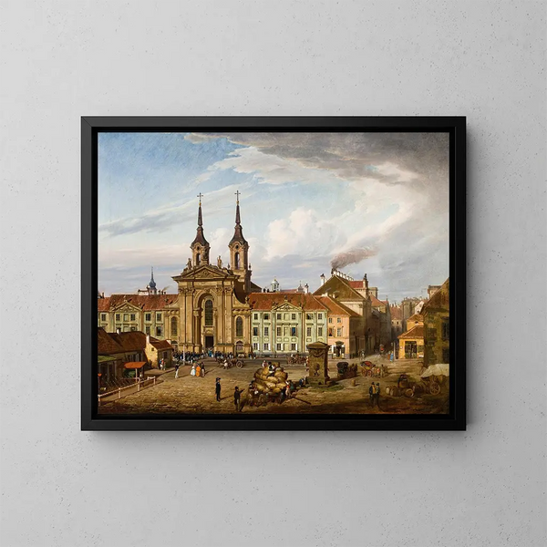 Place Krasinski ja Piaristien kirkko - Marcin Zaleski — kehystetty taideteos seinällä
