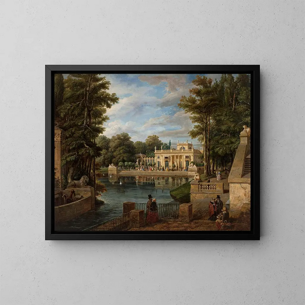 Vue du palais de Łazienki en été - Marcin Zaleski — kehystetty taideteos seinällä