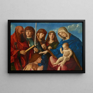 Marco Bello - Virgin and Child Blessing a Kneeling Donor with Four Saints.webp