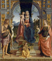 La Vierge et l'Enfant en trône avec les saints Jean-Baptiste et Lucie - Marco Palmezzano — näkymä teoksesta