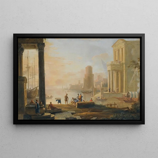 Marco Ricci - A Capriccio Of A Classical Seaport City At Sunset.webp