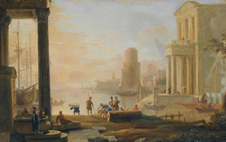 Marco Ricci - A Capriccio Of A Classical Seaport City At Sunset.webp