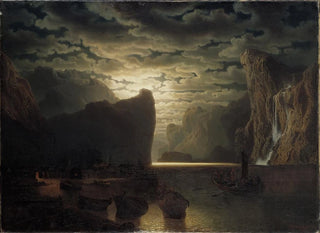 Marcus Larson - Norwegian Fjord in Moonlight Motif from the SogneFjord.webp