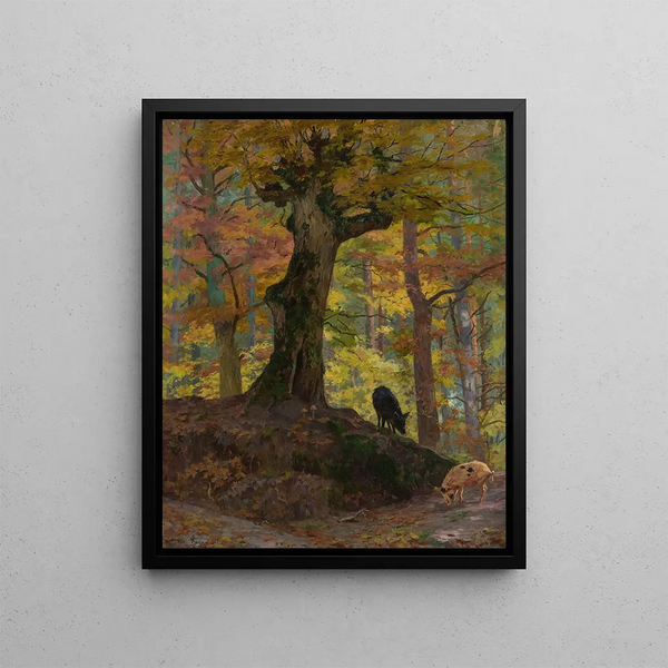Maria KlassKazanowska - Wild pigs in the forest.webp