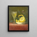 Nature morte au citron et au verre taillé - Maria Margaretha van Os — kehystetty taideteos seinällä