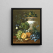 Nature morte avec des violettes, des raisins ja oranges sur un rebord - Maria Margaretha van Os — kehystetty taideteos seinällä