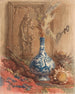 Nature morte avec un vase chinois et des tournesols séchés - Maria Vos | Reproduction — näkymä teoksesta