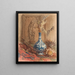 Nature morte avec un vase chinois et des tournesols séchés - Maria Vos | Reproduction — kehystetty taideteos seinällä