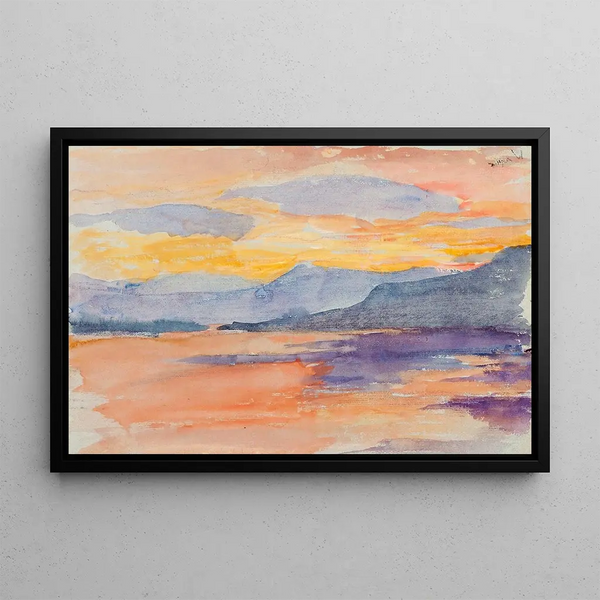 Maria Wiik - Mountain landscape in the evening sky.webp