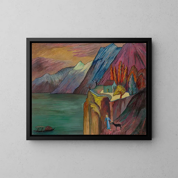 Précipice - Marianne von Werefkin — kehystetty taideteos seinällä