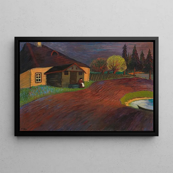Muistoesine Maalaus - Marianne von Werefkin — kehystetty taideteos seinällä
