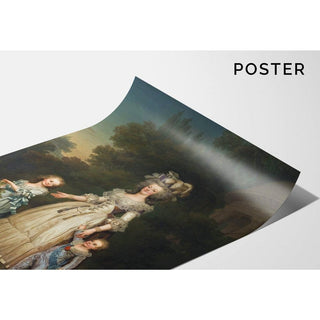 Marie Antoinette et ses enfants au Trianon d'Adolf Ulrik Wertmüller | Reproduction Tableau Décoration murale affiche copie