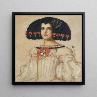 Marie, la fille de l'artiste, en robe de Velázquez - Franz von Stuck