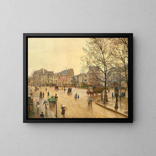 La place Pigalle - Marie-François Firmin-Girard — kehystetty taideteos seinällä