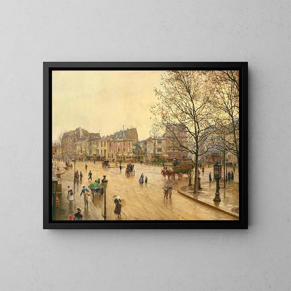La place Pigalle - Marie-François Firmin-Girard — kehystetty taideteos seinällä