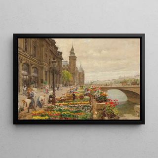 MarieFranois FirminGirard - Le quai aux fleurs et la tour de lhorlage.webp