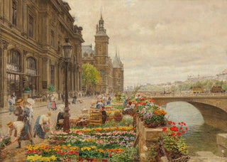 MarieFranois FirminGirard - Le quai aux fleurs et la tour de lhorlage.webp