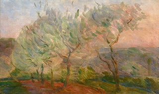 Marie Bracquemond - Landsacpe with trees and sunset.webp