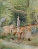 Pont en briques avec une figure en pierre Mödling - Marie Egner — näkymä teoksesta
