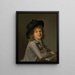 Portrait d'un garçon portant un chapeau noir appuyé sur un portefeuille - Marie Victoire Lemoine — kehystetty taideteos seinällä