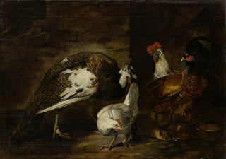 Mario Nuzzi - Poultry Yard with Peacock and Peahen.webp