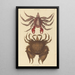 Crabe Rocheux Motté Rouge Cancer grapsus - Mark Catesby — kehystetty taideteos seinällä