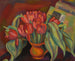 Luonnollinen kuollut luonto punaisilla tulppaaneilla - Mark Gertler — näkymä teoksesta