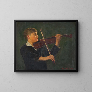 Yehudi Menuhin - Mark S Joffe — kehystetty taideteos seinällä