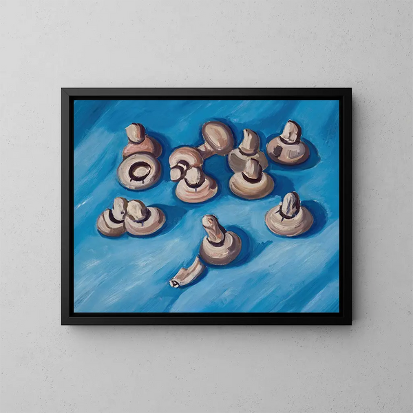 Sienistä sinisellä taustalla - Marsden Hartley — kehystetty taideteos seinällä