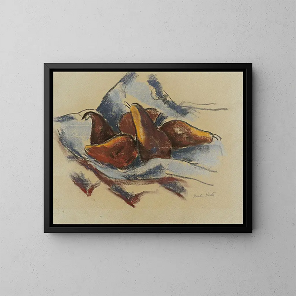 luonnonkuvaus päärynöillä - Marsden Hartley — kehystetty taideteos seinällä